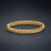 Gold-Plated Brass Twist Band Ring - 2 Colors