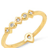 Pear Shape Diamond Ring with Simulated Round Diamonds - 2 Colors