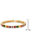 Ladies Tennis Bracelet with Multi-Colored Simulated Diamonds - 3 Colors