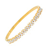 Simulated Diamond Baguette Cut Bangle - 3 Colors