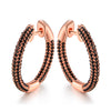 Onyx Pave Hoop Earrings