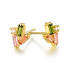 Multicolored Lab Created Tourmaline Stud Earrings