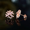 Morganite Criss Cross Stud Earrings