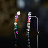 Multi Colored Quartz Threader Earrings