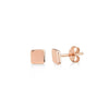 Square Stud Earrings - 3 Finishes