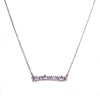 Ladies Simulated Baguette Diamonds Bar Necklace