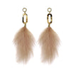 Tortoise Lucite and Crystal Feather Dangle Earrings