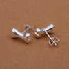 Silver Dog Bone Stud Earrings