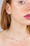 Delicate Ear Climbers with Simulated Diamonds