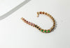 Channel Setting Multicolored Simulated Diamond Bracelet - 2 Colors