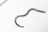 Channel Setting Multicolored Simulated Diamond Bracelet - 2 Colors