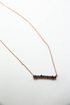 Ladies Simulated Baguette Diamonds Bar Necklace