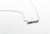 Ladies Simulated Baguette Diamonds Bar Necklace