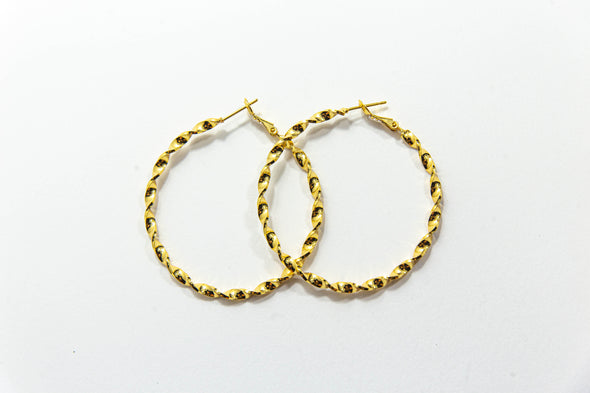 Gold Twisted Hoops