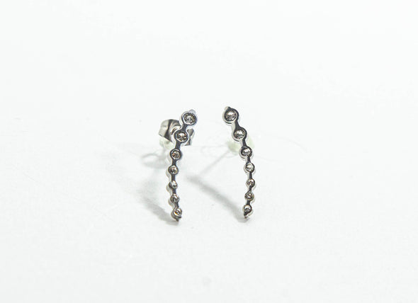 Delicate Ear Climbers with Simulated Diamonds