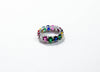 Oval Cut Multi-Colored Tourmaline Eternity Ring