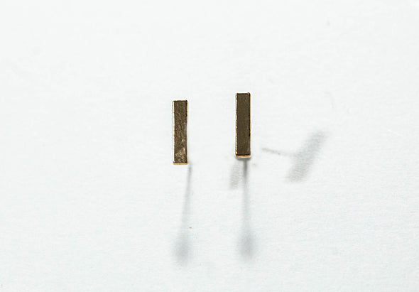 Rectangle Bar Earrings - 2 Finishes