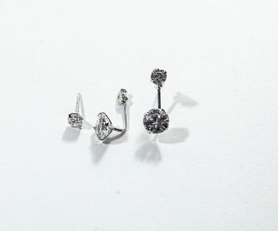 Crystal Drop Earrings - 2 Finishes