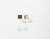 Square Stud Earrings - 3 Finishes