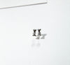 Silver Dog Bone Stud Earrings