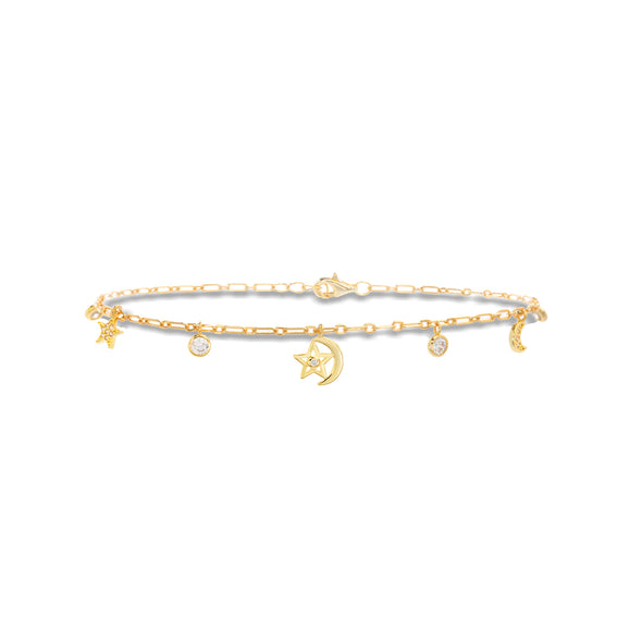 Gold Over Silver Anklet - 3 Styles