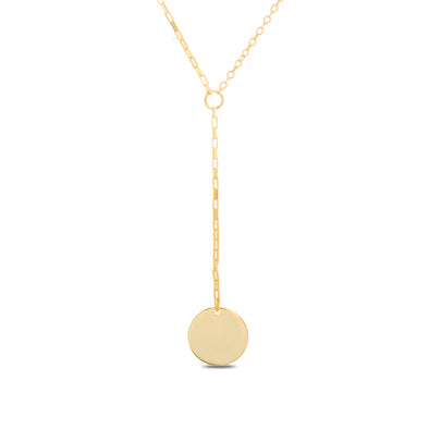 Polished Gold Over Silver Y-Necklace - 2 Styles