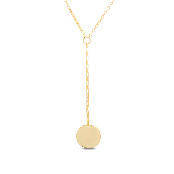 Polished Gold Over Silver Y-Necklace - 2 Styles