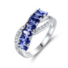 Tanzanite and Cubic Zirconia Ring