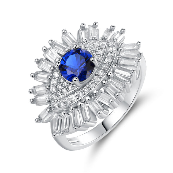 Sapphire Evil Eye Ring