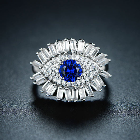 Sapphire Evil Eye Ring